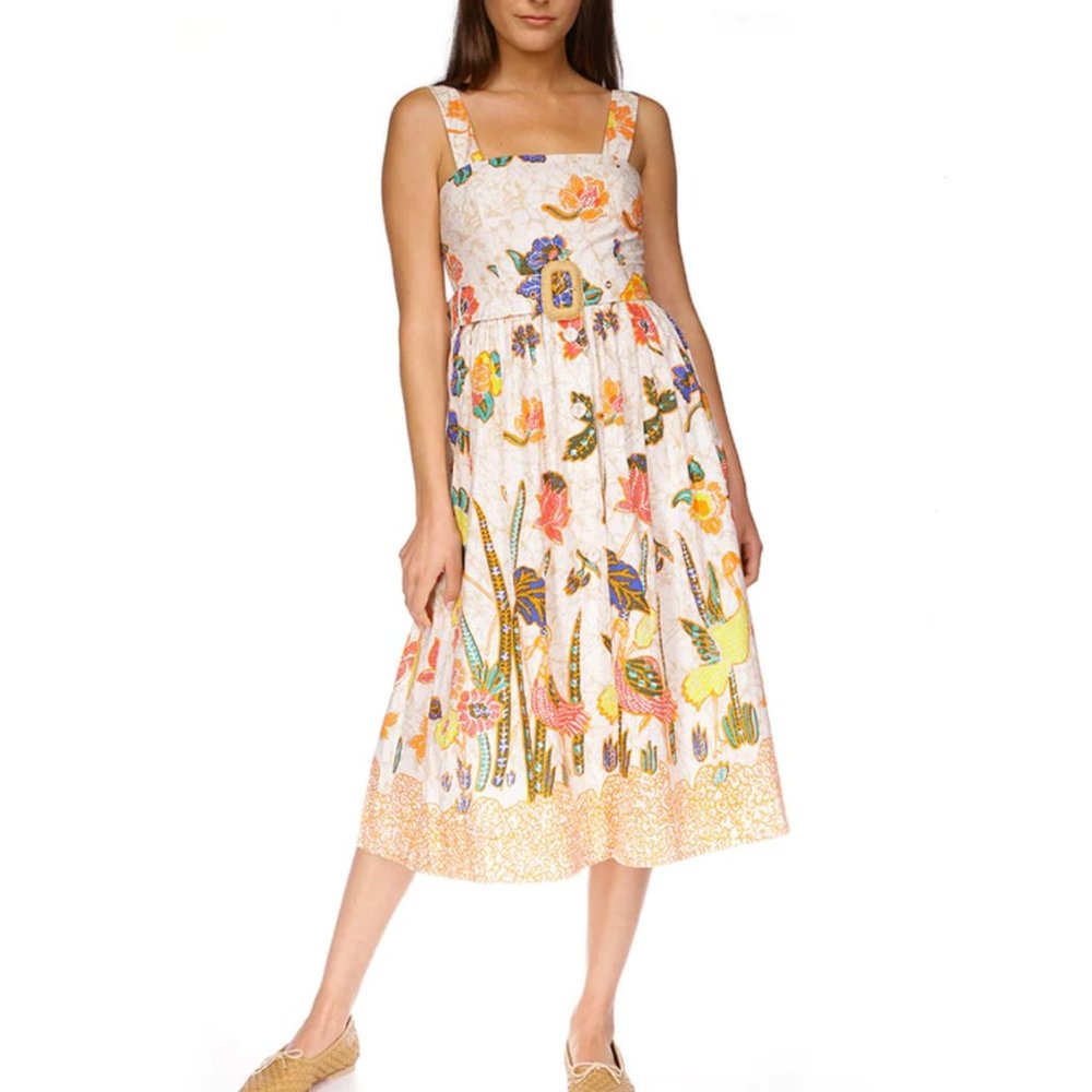 Cara Cara Candace Dress -  Turtledove Dodo Bird Border - Picture 2 of 12